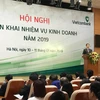 Chủ tịch HĐQT Vietcombank Nghiêm Xuân Thành phát biểu tại hội nghị. (Nguồn: CTV)