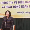 Phó Thống đốc NHNN Nguyễn Thị Hồng tại buổi họp báo. (Ảnh: T.H/Vietnam+)