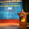 Phó Thống đốc NHNN Nguyễn Kim Anh phát biểu tại Diễn đàn. (Ảnh. T.H/Vietnam+)