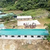 Trường Trung học cơ sở Nậm Ban nhìn từ trên cao. (Ảnh: CTV/Vietnam+)