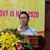 Ông Nghiêm Thanh Sơn-Phó Vụ trưởng Vụ Thanh toán phát biểu tại họp báo. (Ảnh: Vietnam+)