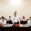 Tổng Giám đốc Dương Quyết Thắng phát biểu tại buổi làm việc với Tỉnh ủy Bình Thuận. (Ảnh: Vietnam+)
