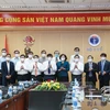 Thống đốc Ngân hàng Nhà nước cùng đại diện các ngân hàng đã đóng góp hàng trăm tỷ đồng cho chương trình vaccine phòng COVID-19. (Ảnh: Vietnam+)