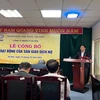 Ông Nguyễn Tiến Đông - Chủ tịch HĐTV VAMC phát biểu tại buổi khai trương. (Ảnh: CTV/Vietnam+)