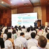 Quảng cảnh Diễn đàn Ngân hàng bán lẻ Việt Nam năm 2021. (Ảnh: CTV/Vietnam+)