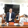 Tổng Giám đốc Ngân hàng Chính sách xã hội Dương Quyết Thắng phát biểu. (Ảnh: Vietnam+)