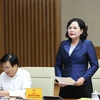 Thống đốc Ngân hàng Nhà nước Việt Nam Nguyễn Thị Hồng phát biểu tại Hội nghị. (Ảnh: Dương Giang/TTXVN)