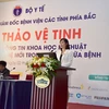 Đại diện VietinBank tham luận tại Hội nghị. (Ảnh: Vietnam+)