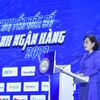 Thống đốc Ngân hàng Nhà nước Việt Nam Nguyễn Thị Hồng phát biểu tại sự kiện. (Ảnh: Vietnam+)
