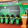 Chủ tịch HĐQT Vietcombank Phạm Quang Dũng phát biểu tại lễ khai trương Hệ thống Giao dịch Trái phiếu Doanh nghiệp riêng lẻ. (Ảnh: PV/Vietnam+)