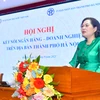 Thống đốc NHNN Việt Nam Nguyễn Thị Hồng phát biểu tại hội nghị (Ảnh: PV/Vietnam+)