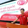 Tổng Giám đốc NHCSXH Dương Quyết Thắng phát biểu tại chương trình. (Ảnh: PVVietnam+)