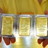 Giá vàng SJC tiếp tục tăng thêm 200.000 đồng theo thế giới. (Ảnh: PV/Vietnam+)