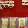 Thương hiệu vàng SJC đảo chiều giảm khoabrg 200.000 đồng mỗi lượng. (Ảnh: PV/Vietnam+)