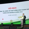 Ông Nguyễn Thanh Tùng, Tổng Giám đốc Vietcombank phát biểu tại hội nghị. (Ảnh: PV/Vietnam+)