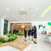 Trụ sở các chi nhánh mới của Vietcombank có thiết kế hiện đại, nhiều không gian xanh, mang đến nhiều trải nghiệm cho khách hàng. (Ảnh: Vietnam+)