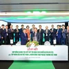 Lãnh đạo Vietcombank và PVN thực hiện ký kết hợp đồng khung thu xếp cấp tín dụng cho chuỗi dự án khí Lô B. (Ảnh: Vietnam+)
