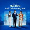 VIB tri ân khách hàng nhân sự kiện vượt mốc 750.000 thẻ tín dụng. (Ảnh: Vietnam+)