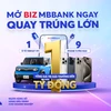 Mở BIZ MBBank ngay – Quay trúng lớn với tổng giá trị giải thưởng đến 1 tỷ đồng. (Ảnh: Vietnam+)