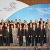 Các Bộ trưởng Thương mại và Ngoại giao APEC dự hội nghị ngày 11/11. (Ảnh: AFP/ TTXVN)