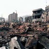 Đổ vỡ sau trận động đất ngày 11/3 tại Nhật Bản.