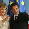 Tổng thống Pháp Nicolas Sarkozy và Thủ tướng Đức Angela Merkel (Ảnh: AFP)
