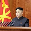 Ông Kim Jong-Un đọc thông điệp đầu năm (Nguồn: KCNA/AFP)