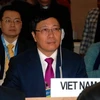 Bộ trưởng Ngoại giao Phạm Bình Minh tại khóa họp. (Ảnh: Tố Uyên/Vietnam+)