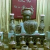 Gốm Trần Độ trưng bày tại Văn miếu Quốc Tử Giám (Ảnh: Nguyễn Anh/Vietnam+)