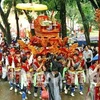 Lễ rước kiệu trong ngày Giỗ Tổ tại Phú Thọ (Nguồn: TTXVN)