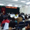 Tại cuộc họp bàn của các nhạc sỹ sáng 16/2/2012 (Ảnh: Nguyễn Anh/ Vietnam+)