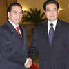 Tổng Bí thư Nông Đức Mạnh thăm chính thức Trung Quốc tháng 5/2008. (Ảnh: Đinh Xuân Tuân/TTXVN).
