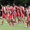 Các cầu thủ bóng đá Trung Quốc trong một buổi tập. (Nguồn: Internet).