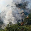 Cháy rừng ở Lào Cai. (Ảnh minh họa: Lục Văn Toán/Vietnam+).