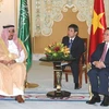 Chủ tịch nước Nguyễn Minh Triết tiếp Hoàng tử Saud Bin Thuyan Al-Saud. (Ảnh: Nguyễn Khang/TTXVN). 