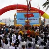Lễ cầu siêu lính hải đội Hoàng Sa tại đình An Vĩnh, huyện đảo Lý Sơn, Quảng Ngãi. (Ảnh: Thanh Long/TTXVN) 