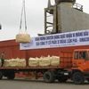 15.000 tấn clinker được xuất sang thị trường Trung Đông. (Ảnh: Thu Hằng/Vietnam+)