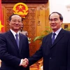 Phó Thủ tướng Nguyễn Thiện Nhân tiếp Cục trưởng Cục Du lịch Trung Quốc. (Ảnh: Nguyễn Dân/TTXVN).