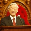 Cuốn sách của giáo sư, tiến sỹ, Ủy viên Bộ Chính trị, Chủ tịch Quốc hội Nguyễn Phú Trọng. (Ảnh: Trí Dũng/TTXVN)