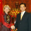 Thủ tướng Nguyễn Tấn Dũng tiếp bà Irina Bokova - Tổng Giám đốc UNESCO. (Ảnh: Đức Tám/TTXVN).