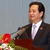 Thủ tướng Nguyễn Tấn Dũng phát biểu tại hội nghị. (Ảnh: Đức Tám/TTXVN).