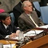 Đại sứ Bùi Thế Giang, Đại biện lâm thời Việt Nam tại Liên hợp quốc trong một phiên họp của Liên hợp quốc. (Ảnh: TTXVN)