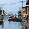 Ngập lụt tại Benin. (Ảnh: AP)