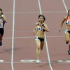 Vũ Thị Hương đã mang về đoàn thể thao Việt Nam chiếc huy chương đồng ở nội dung chạy 100 mét. (Ảnh: Quốc Khánh/TTXVN). 