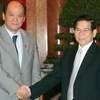 Chủ tịch nước Nguyễn Minh Triết tiếp Chánh Văn phòng Tổng thống Mông Cổ. (Ảnh: Nguyễn Khang/TTXVN).