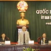Chủ tịch Quốc hội Nguyễn Phú Trọng phát biểu khai mạc phiên họp. (Ảnh: Trí Dũng/TTXVN).