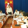 Triển khai kế hoạch tuyên truyền bầu cử đại biểu Quốc hội tại An Giang. (Ảnh: Báo An Giang)