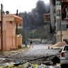 Cảnh đổ nát tại quận Zwabi, thành phố Misrata của Libya ngày 24/4. (Nguồn: AFP/TTXVN)