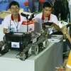 Góc trưng bày trong Triển lãm Công nghệ Robocon Techshow 2011. (Ảnh: Văn Sơn/TTXVN)