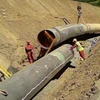 Đường ống dẫn dầu Nga-Trung trong quá trình lắp đặt. (Nguồn: Internet) 